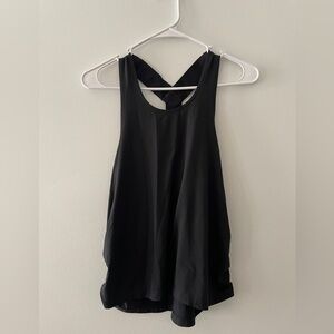 Black workout tank top